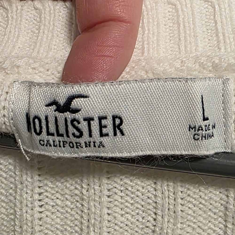 Hollister Cream Ribbed Cardigan - Picture 2 of 3